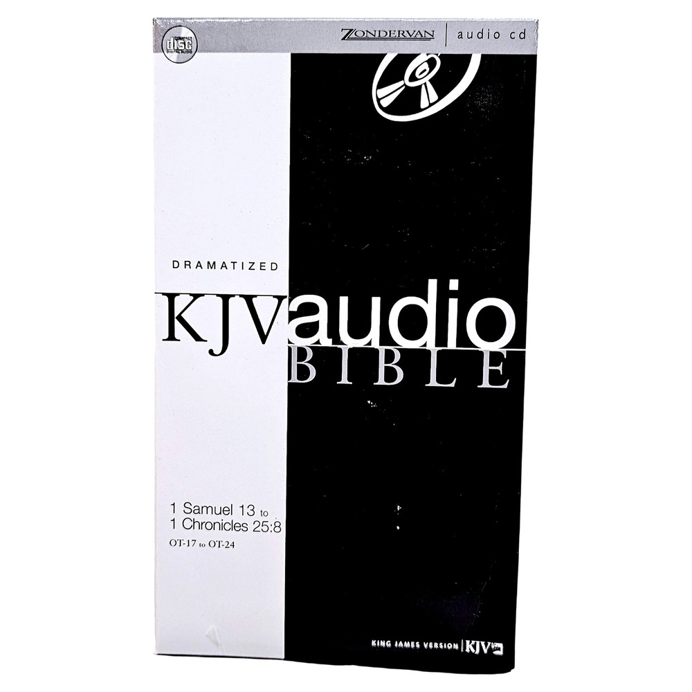 Zondervan KJV Audio Bible 8 CD Set First Samuel Chronicles‎ UPC 025986241331 EUC